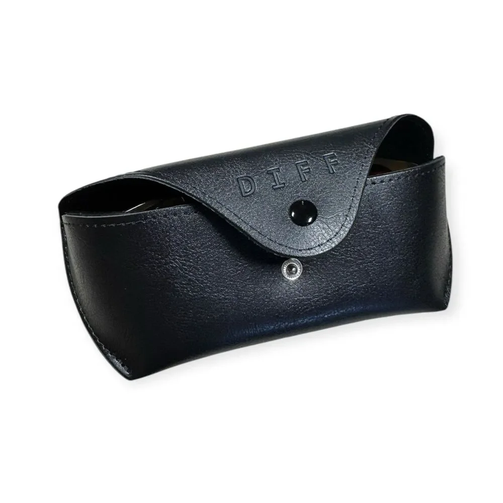 DIFF Sunglasses Cody Polarized Brown Lenses Wood Frame Brown‎ Retro Round Frame